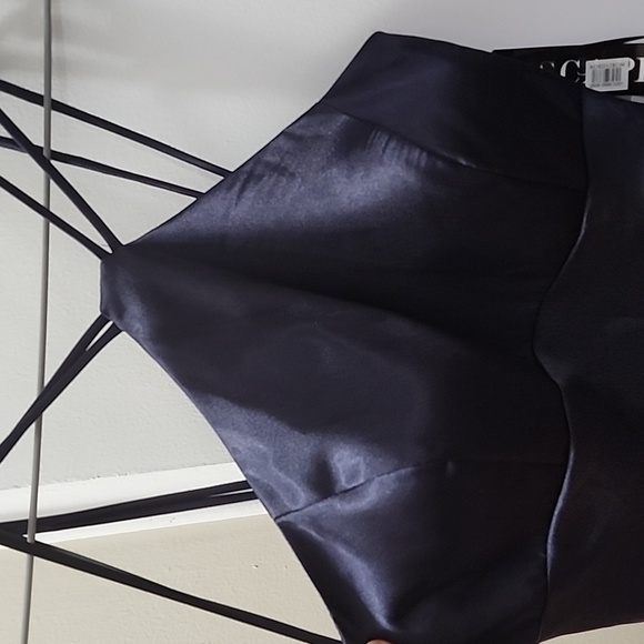 XSCAPE charmeuse halter sheath gown with lace-up back - Picture 7 of 8